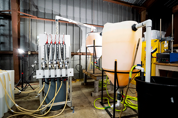 A photo shows water filtration equipment