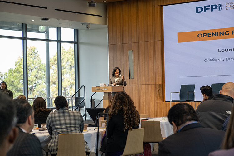 “We are all committed to building an inclusive stakeholder engagement process as we work to provide greater regulatory certainty,” Ramírez said. (UC Berkeley photo by Julian Meyn)