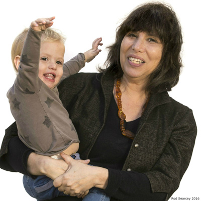 photo of Alison Gopnik holding her grandson Atticus