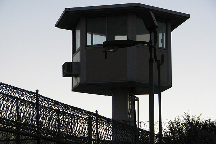 Photo of a prison guard tower.
