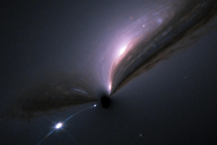 black hole lensing supernova and galaxy