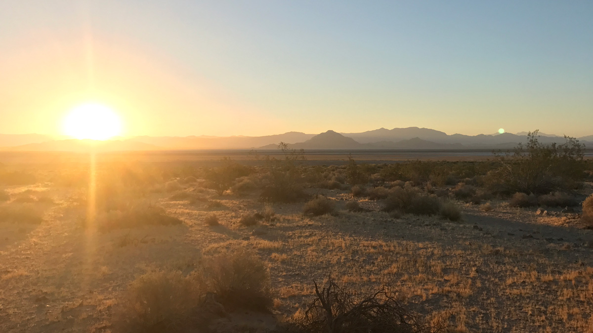 Sunrise in the Mojave Desert