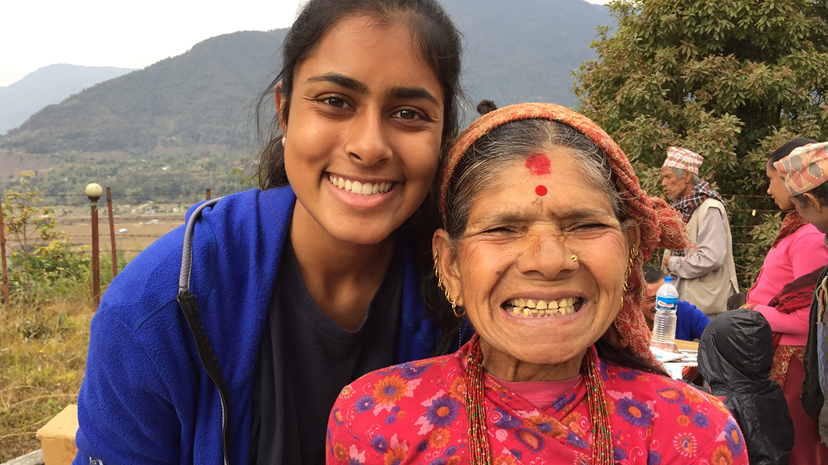 Neha Zahid at a dental health intervention in Nepal