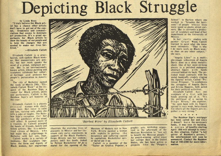 "Barbed Wire" by Elizabeth Catlett