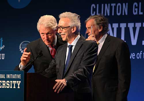 Former President Bill Clinton with Chancellor Nicholas Dirks