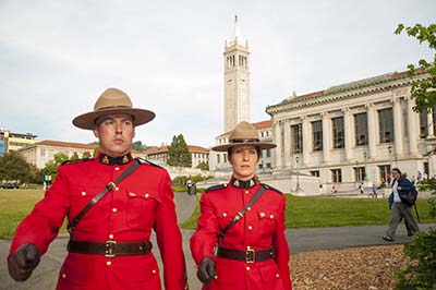 Royal Canadian Mounted Police on the UC Berkeley campus.