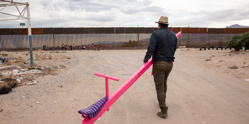 Ronald Rael at the U.S. - Mexico Boundary