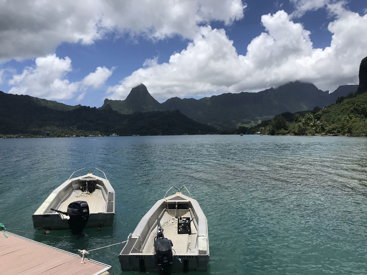 Image of boats in water near Islands