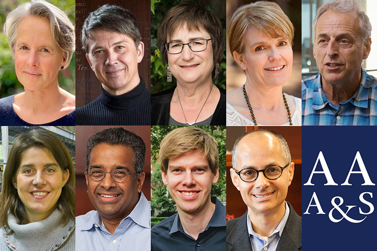 head shot collage of 9 new AAAS members