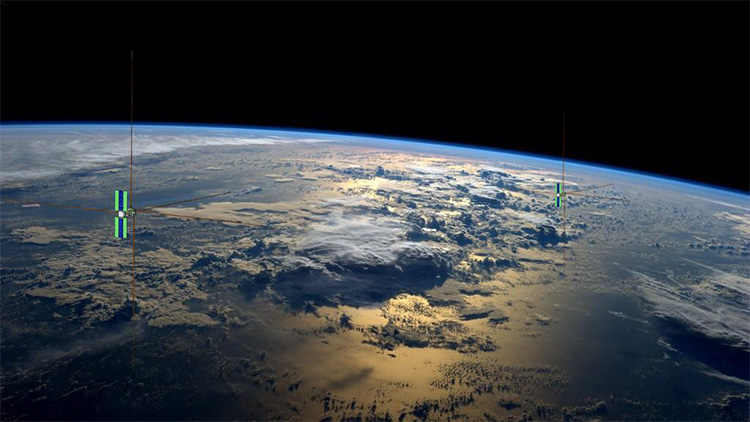 twin CubeSats orbiting Earth