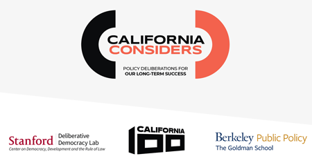 banner for California Considers deliberative poll
