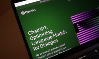 image showing a computer screen with green background and information about ChatGPT.