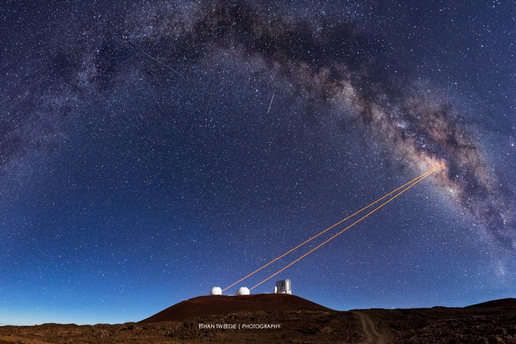 lasers used by Keck Observatory to track stars