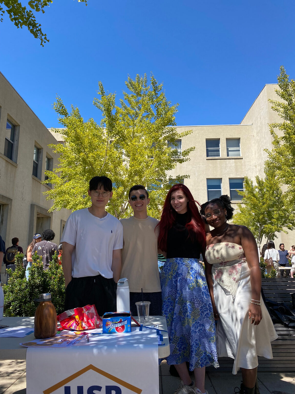 Group of students posing outside