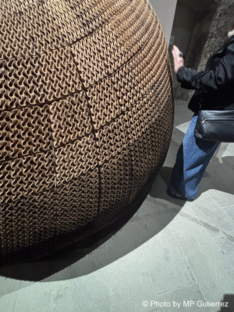 a metal ball that is an art display
