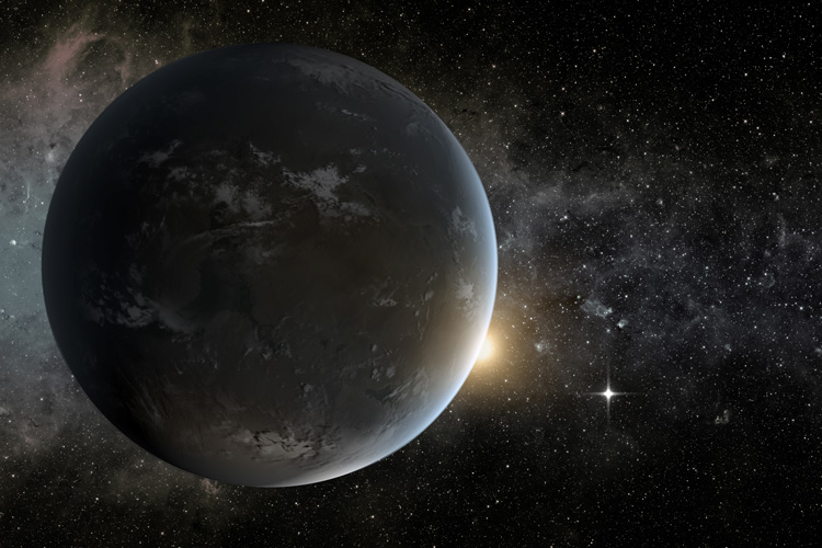 artist's depiction of a super-Earth