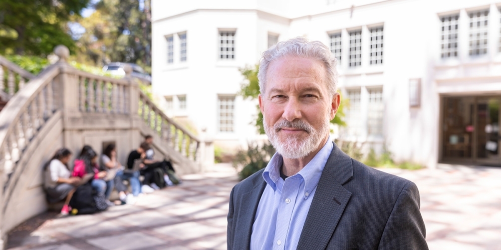 Rich Lyons posing on campus.