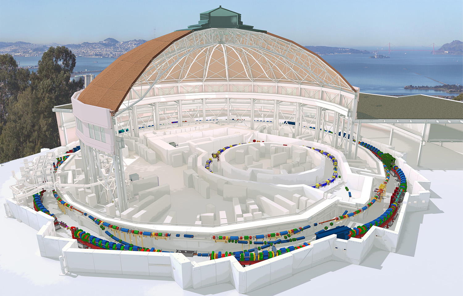 Cutaway view of the Advanced Light Source.