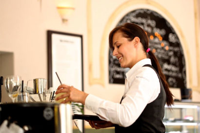 Waitress at a coffee shop