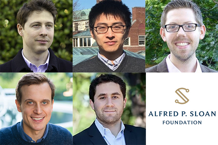 collage of 5 new Sloan Research Fellows
