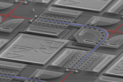 An SEM image showing the "light switch" structure