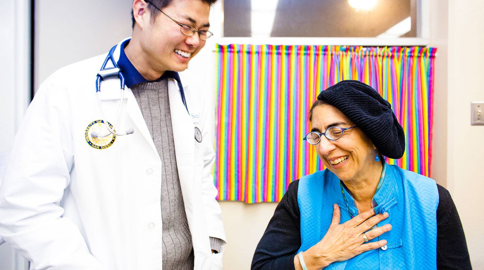 image of a doctor and a patient conversing