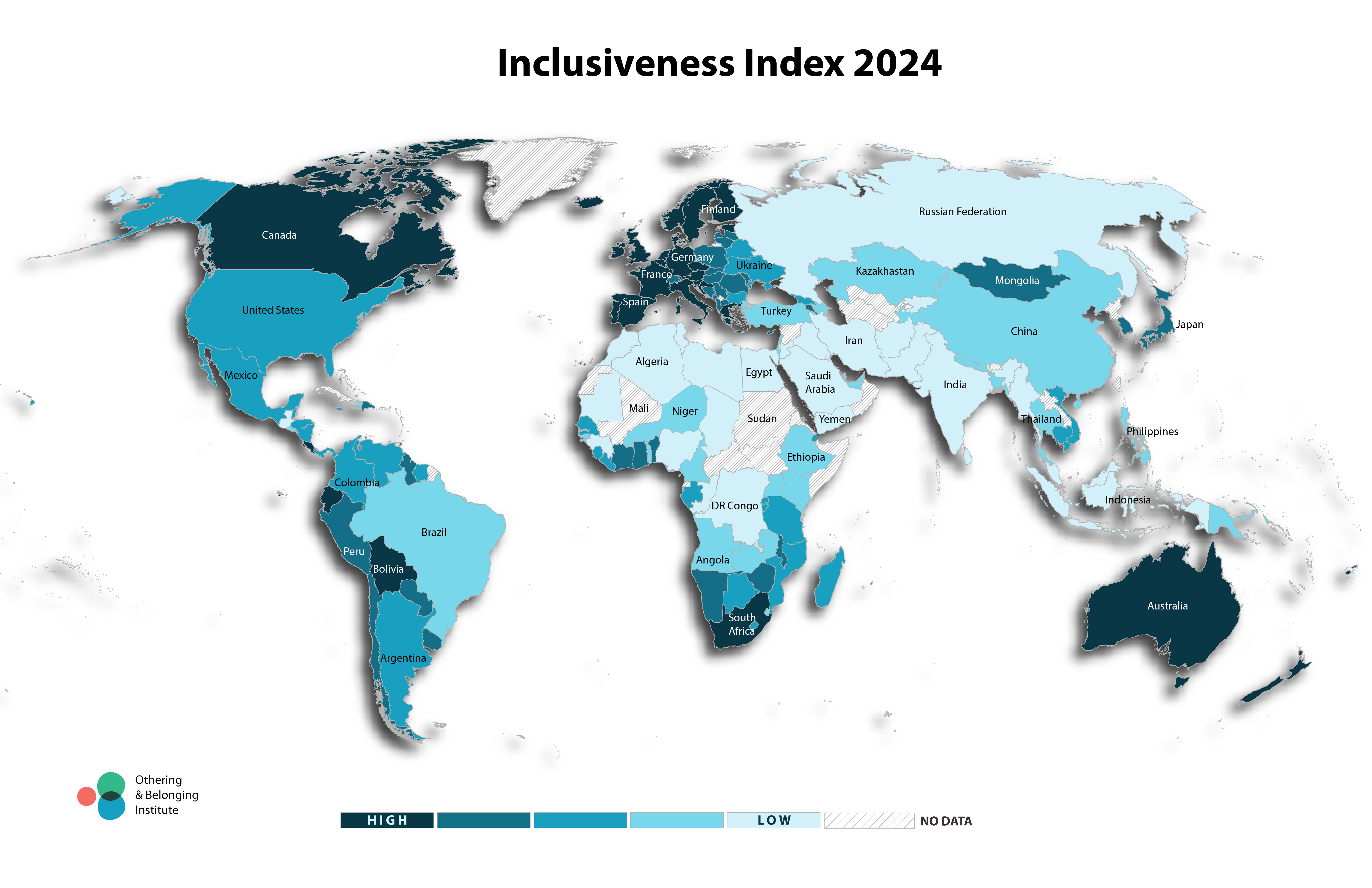 image of a map showing the new 2024 inclusiveness index