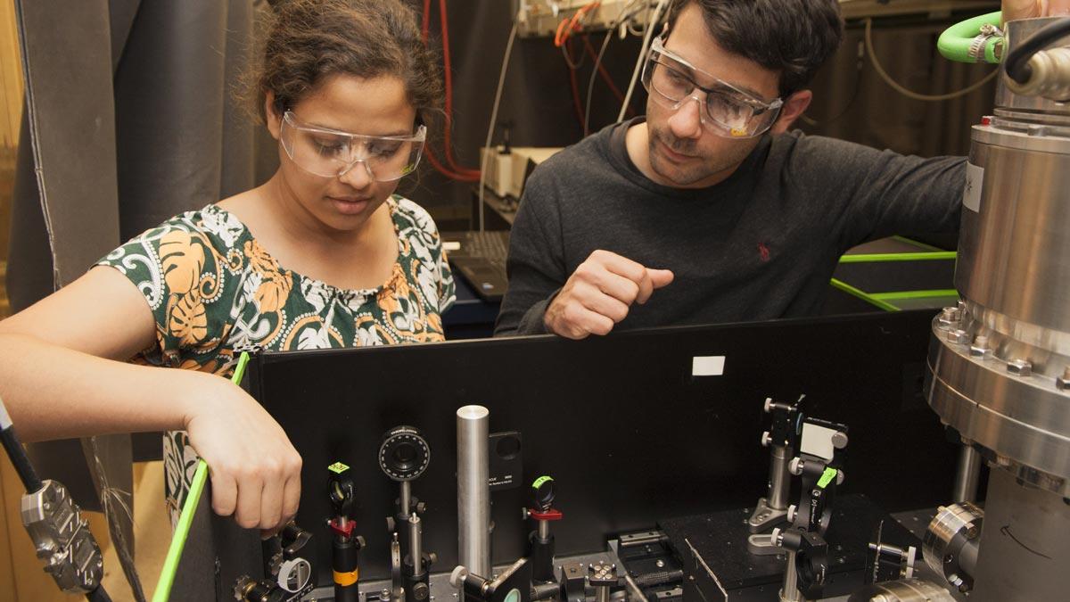 Leone lab members Aditit Bhattacherje and Andrew Attar