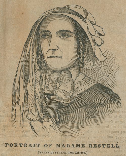 Drawing of a woman from the mid-19th century