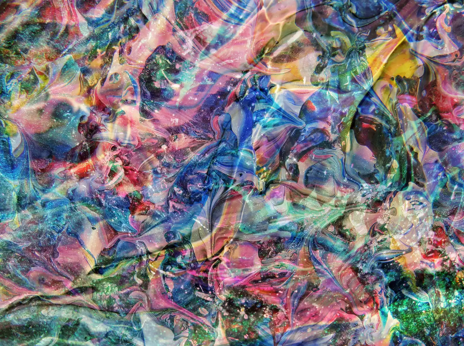 image of color paint splashes