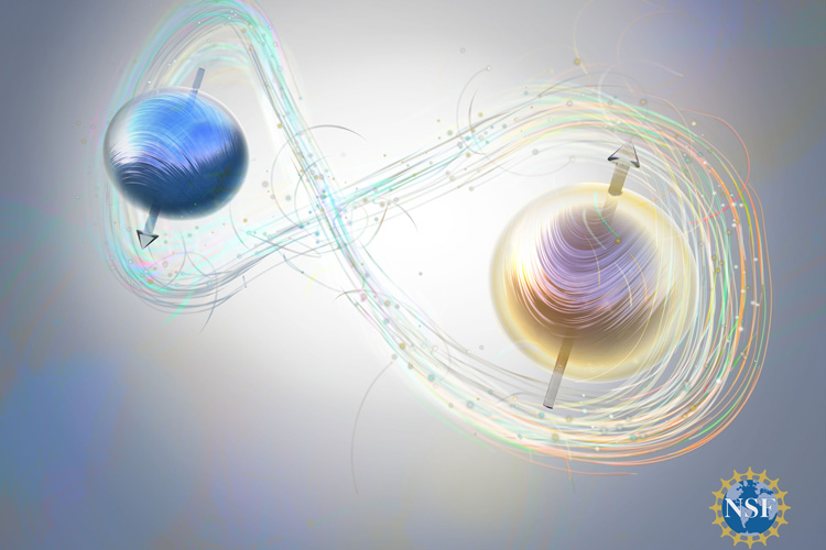 Artist’s rendition of quantum entanglement