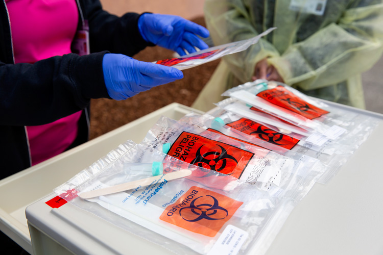 photo of coronavirus test kits