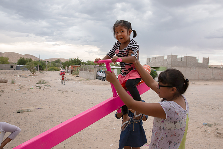 girl on teeter totter