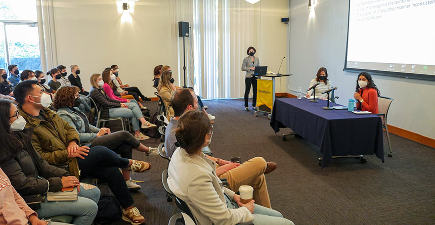 Panel with audience