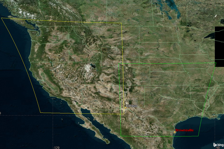 a satellite with two sets of infrared detectors could cover the entire Western U.S.