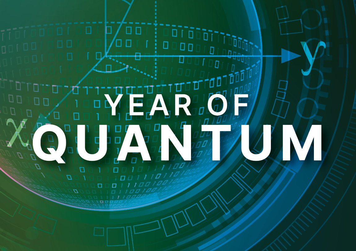 a banner saying "year of quantum"
