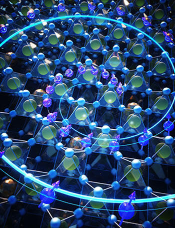 Image of blue/green chiral molecules