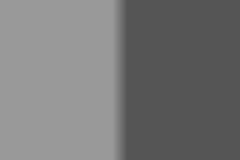 A seemingly lighter grey square next to a darker gray.