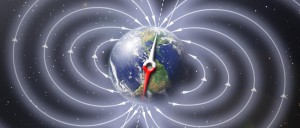 Schematic illustration of Earth’s magnetic field.