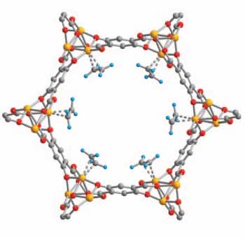 A model of the molecule.