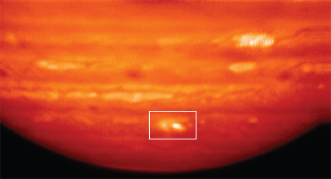 Jupiter hot spot is a sign of asteroid impact