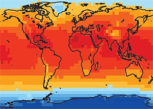 map of global temperatures