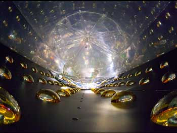 A model of the inside of an antineutrino detector.