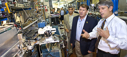 visitors to a large mechanical lab.