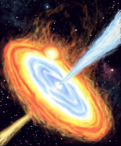 An illustration of a collapsing star.