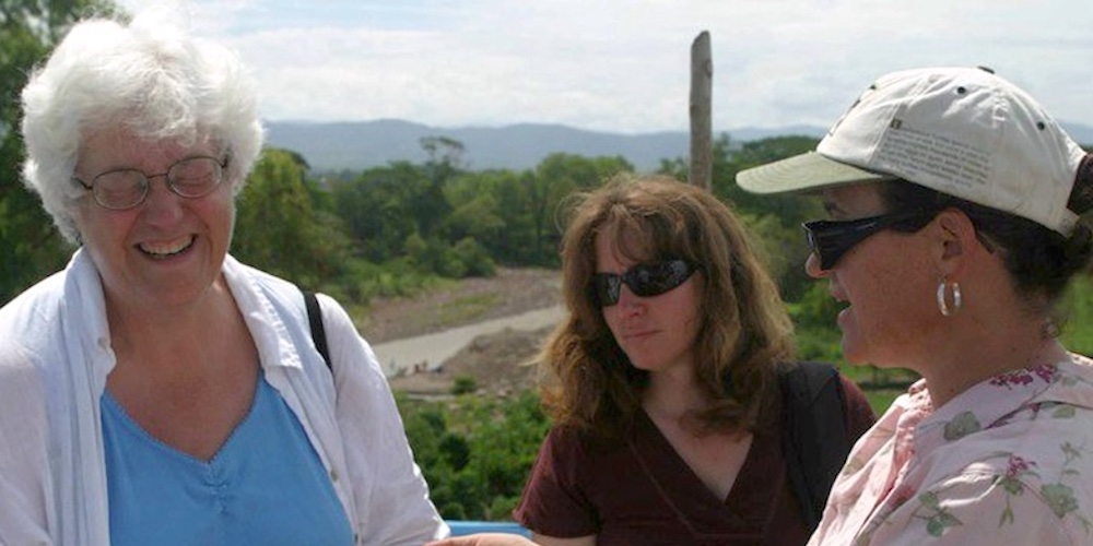 Archaeologists confer at the Yarumela site in Honduras