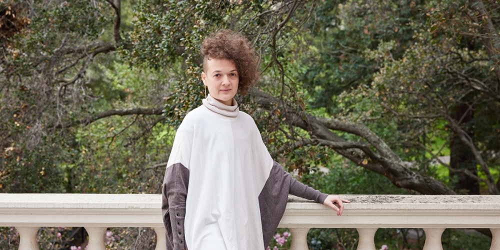 Timmia Hearn DeRoy standing in outdoor setting