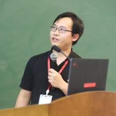 Ruixiang Zhang giving a math talk