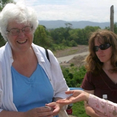 Archaeologists confer at the Yarumela site in Honduras