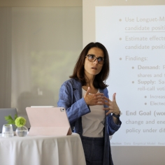 Matilde Bombardini presenting at a conference